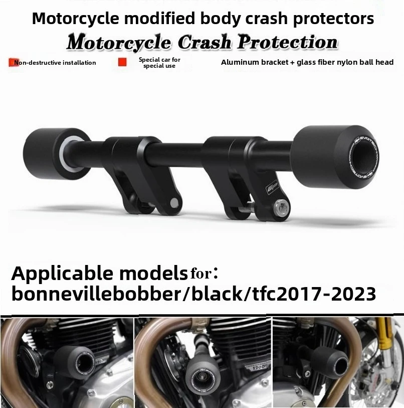 

For Triumph Bonneville Bobber 17-23 Modified Anti-drop Ball Anti-drop Rubber Body Protection Rod