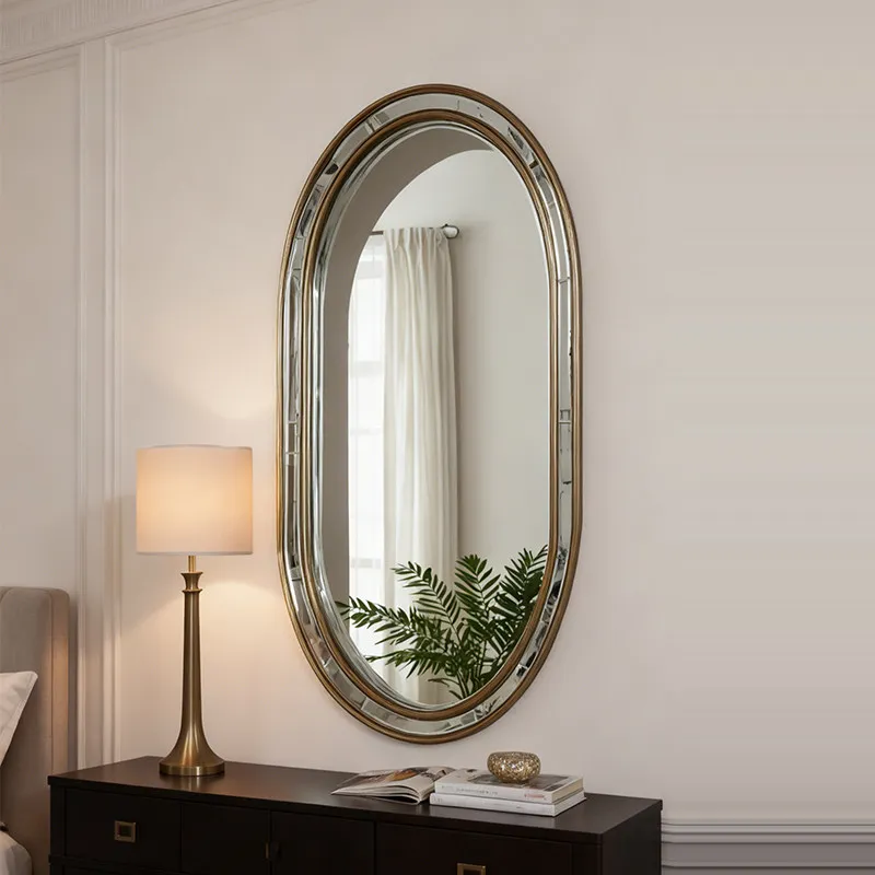 Nordic Aesthetic Mirror Dressing Table Korean Style Bathroom Modern Mirror Living Room Decoration Spiegel Wand Home Products