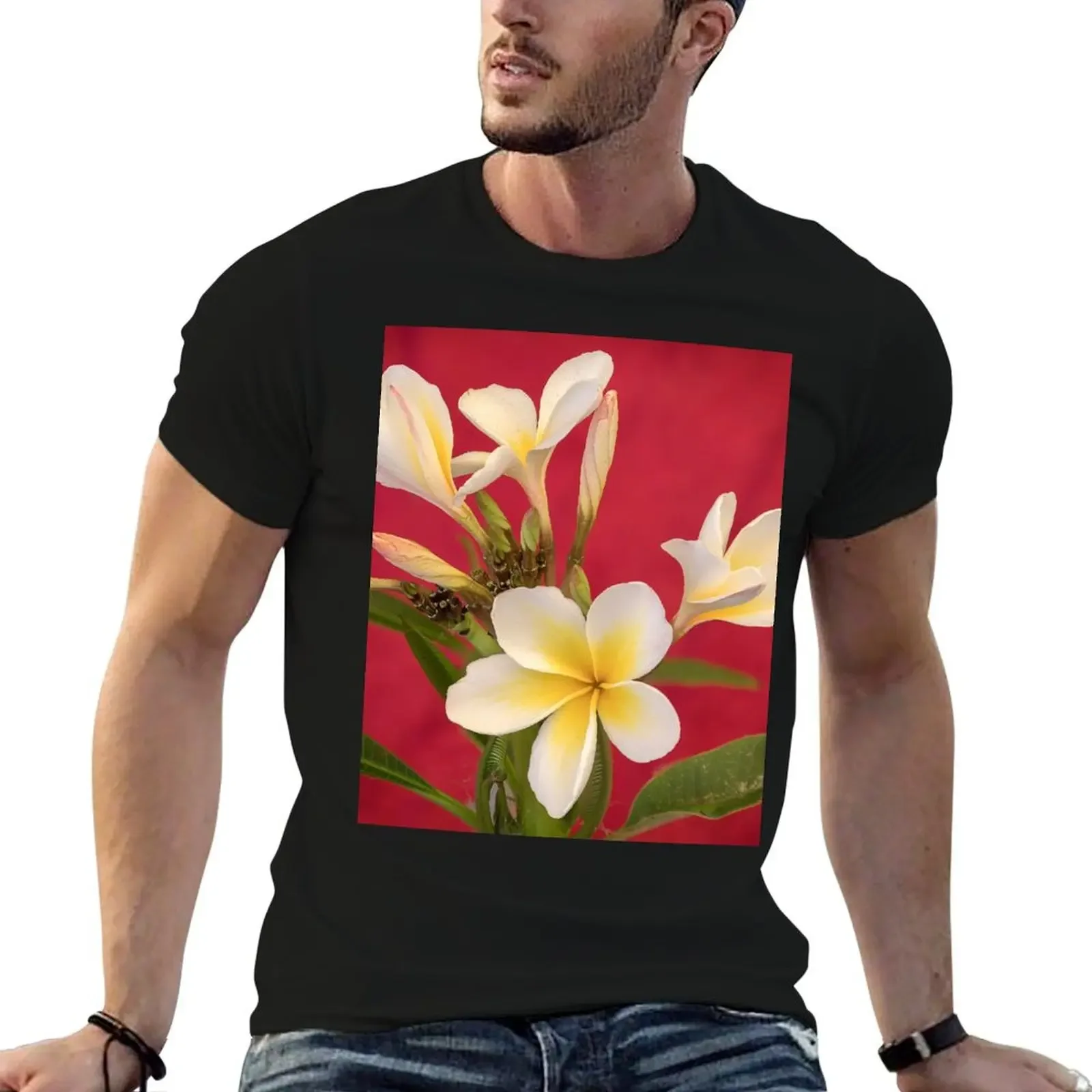 Frangipani Study T-Shirt vintage clothes designer shirts mens designer t shirt