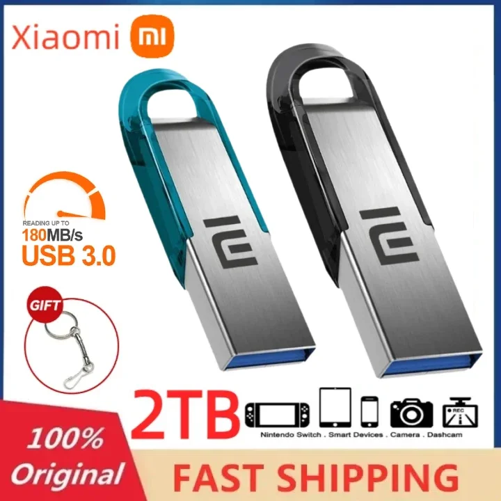 Xiaomi USB3.0 Flash Drive 1TB 512GB 256GB 2TB Pen Drive Memory Stick 128GB Usb Drive Metal U Disk Mini Pendrive External Storage