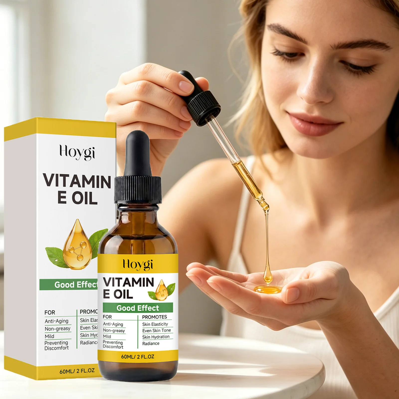 Vitamin E Oil Moisturizing Firming Improves Skin Softness Brightens Skin Tone Hydration Oil for Face Body Hands Nails & Hair