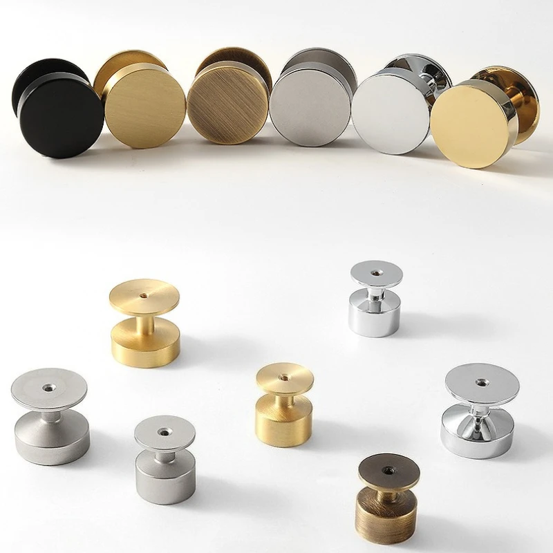 

Твердые латунные круглые ручки для мебели, доступны в нескольких цветах, ручки и ручки для шкафов, ручки для ящиков комода
