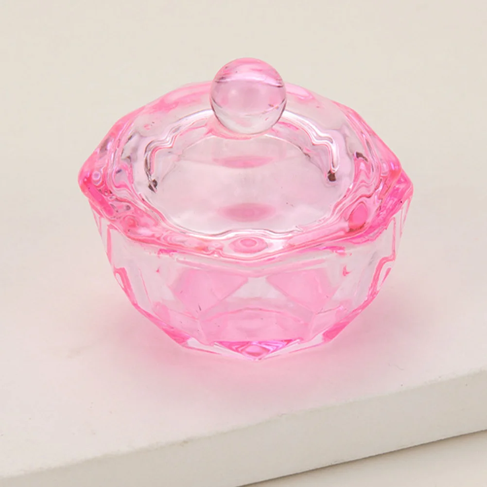 

2 шт. стеклянная мономерная тарелка с крышкой для акриловых ногтей, гладкий дизайн, надежная текстура, долговечные аксессуары для ногтей