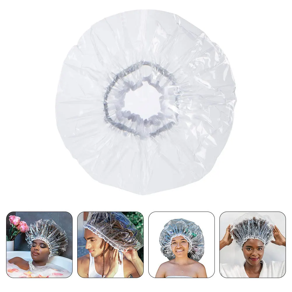 

Shower Caps Waterproof Bathing Hat for Women Men Large Fit Reusable Hair Cover for Long Curly Braided Hair