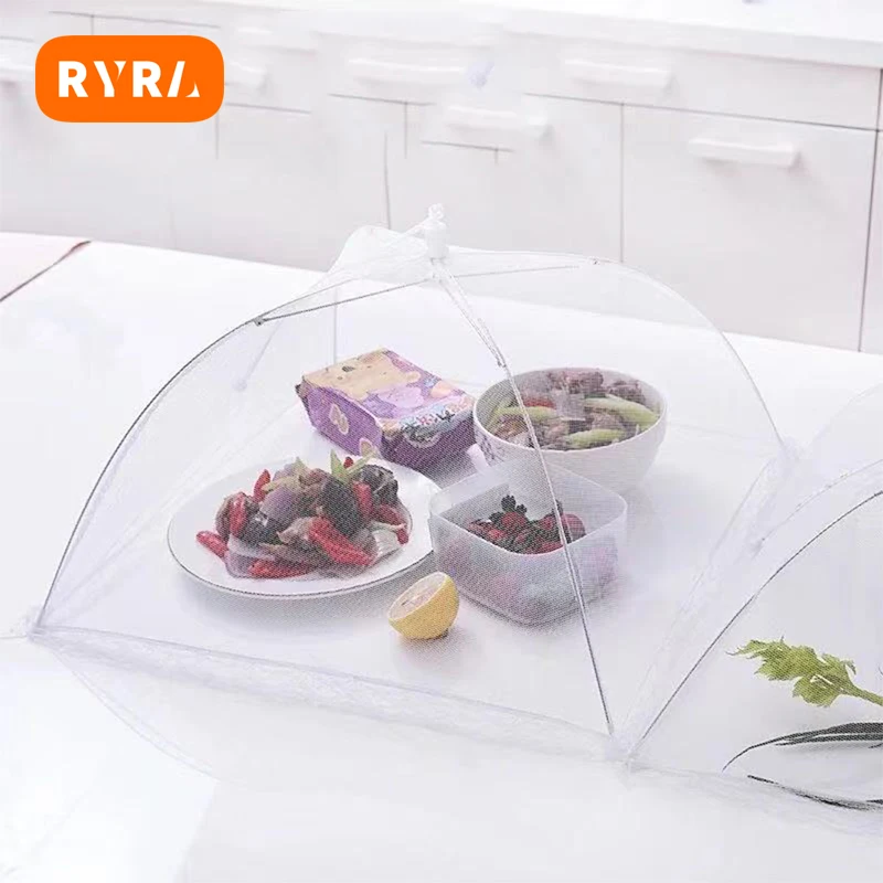 Food Cover Foldable Food Mesh Cover Kitchen Anti Fly Mosquito Tent Dome Net Umbrella Meal Vegetable Fruit Breathable Cover