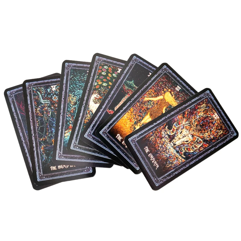 Prisma Tarot Cards In English Letters Family Gathering Board Game Cards Mysterious Divination Prophecy Card