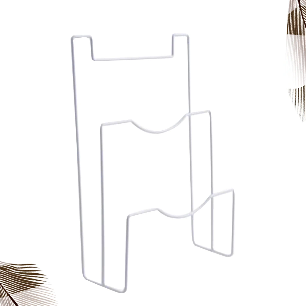 

Double Layer Lid Rack for Door Back Pan Cover Storage Organizer Heavy Duty Iron Kitchen Rack Large Capacity Space Saving Dish