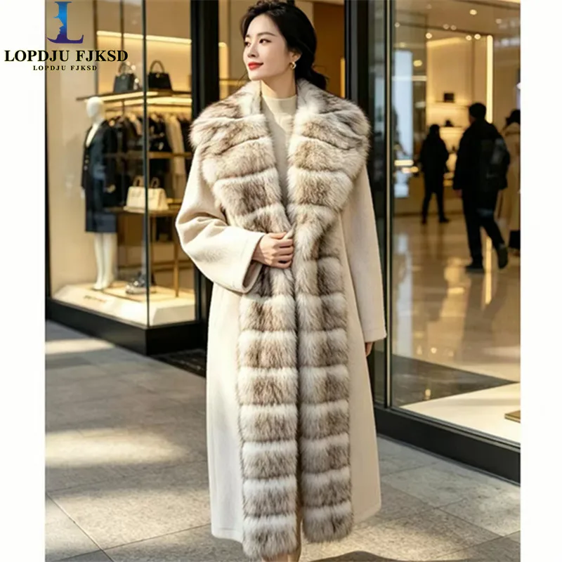 Faux Mink Fur Coats for Women,English style Jackets,Turn-down Collar Overcoat,Female Clothes,New,Autumn and Winter