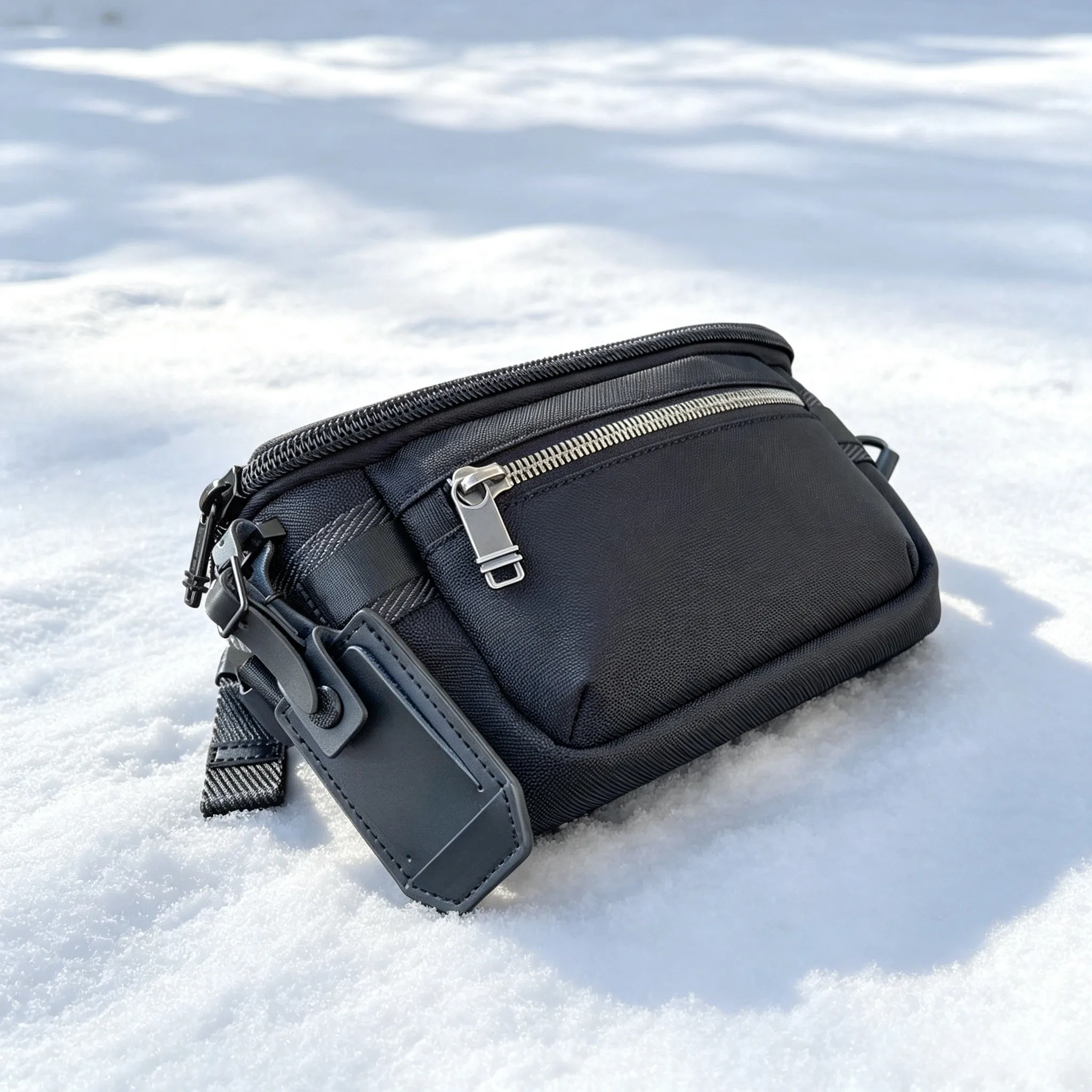 New Men Ballistic Nylon Chest Sling Bag, Business Casual Convertible Waist Pack Crossbody Shoulder Bag for Daily Commute view 5