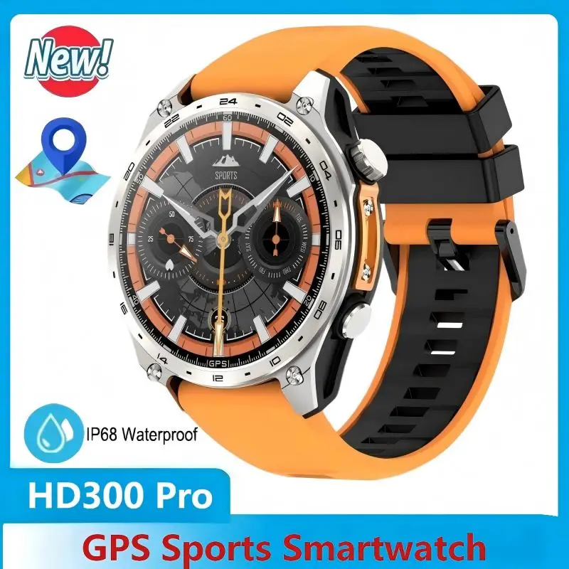 

HD300 Pro GPS Sports Smartwatch With LED Flashlight 4GB Large Memory Album Video Music Dynamic Dial Offline Map Waterproof 3ATM