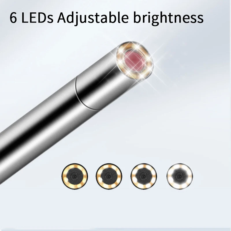 Dearsee 3 in 1 Android USB المنظار الصناعي مع 6 مصابيح LED كاميرا فحص Borescope المقاومة للماء