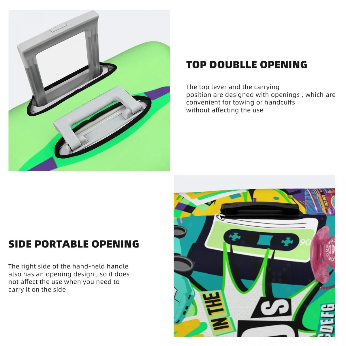 ولد في التسعينيات غطاء الأمتعة حقيبة حامي رشاقته مرونة الغبار مغطاة المضادة للخدش واقية 18-32 بوصة