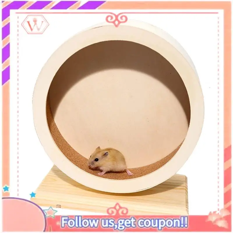 AT84-Hamster roue de course en bois ceinture Support rouleau support de course fournitures pour animaux de compagnie