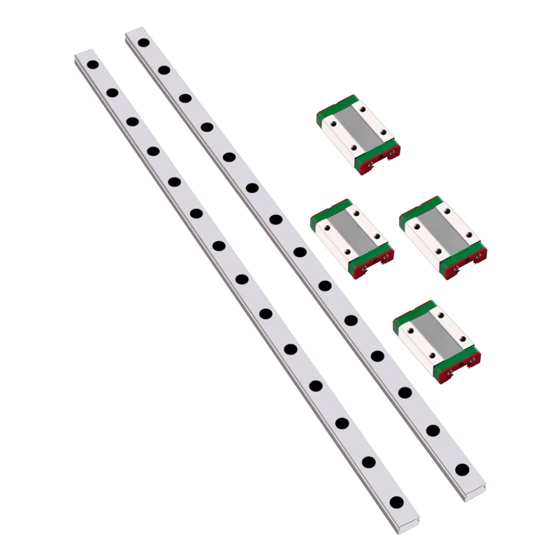 2 قطعة دليل خطي + 4 قطعة جزء طابعة ثلاثية الأبعاد MGN7H MGN9H MGN12H MGN15H L من 100 مللي متر إلى 1000 مللي متر شريحة السكك الحديدية الخطية المصغرة #3