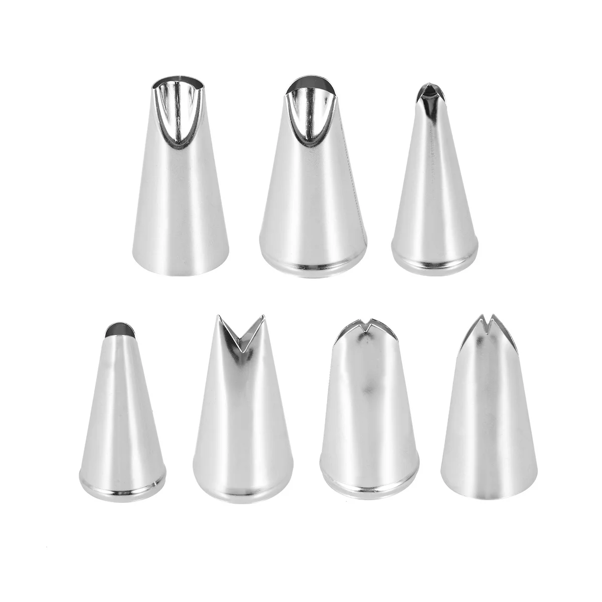 

7Pcs Stainless Steel Piping Tips Set for Cakes Muffins Brownies Safe Body Friendly Professional Baking