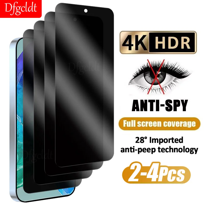 

2-4Pcs Anti-spy Tempered Glass For Samsung Galaxy M55 M35 M15 M54 M34 M14 M04 M53 M33 M23 M13 M52 M51 M31 M21 Screen Protectors