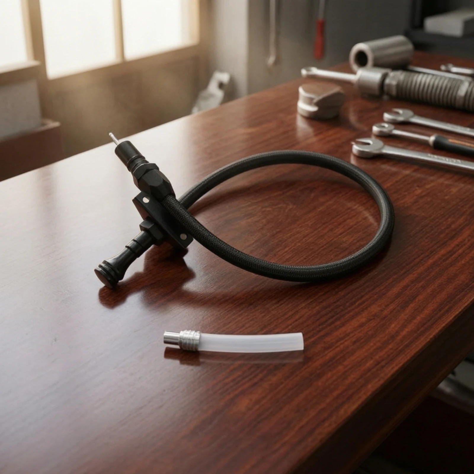 Braided Transfer Fluid Dipstick Reinforced Nylon Flexible Transfer Dipstick Direct Replacement Slim for Mechanics