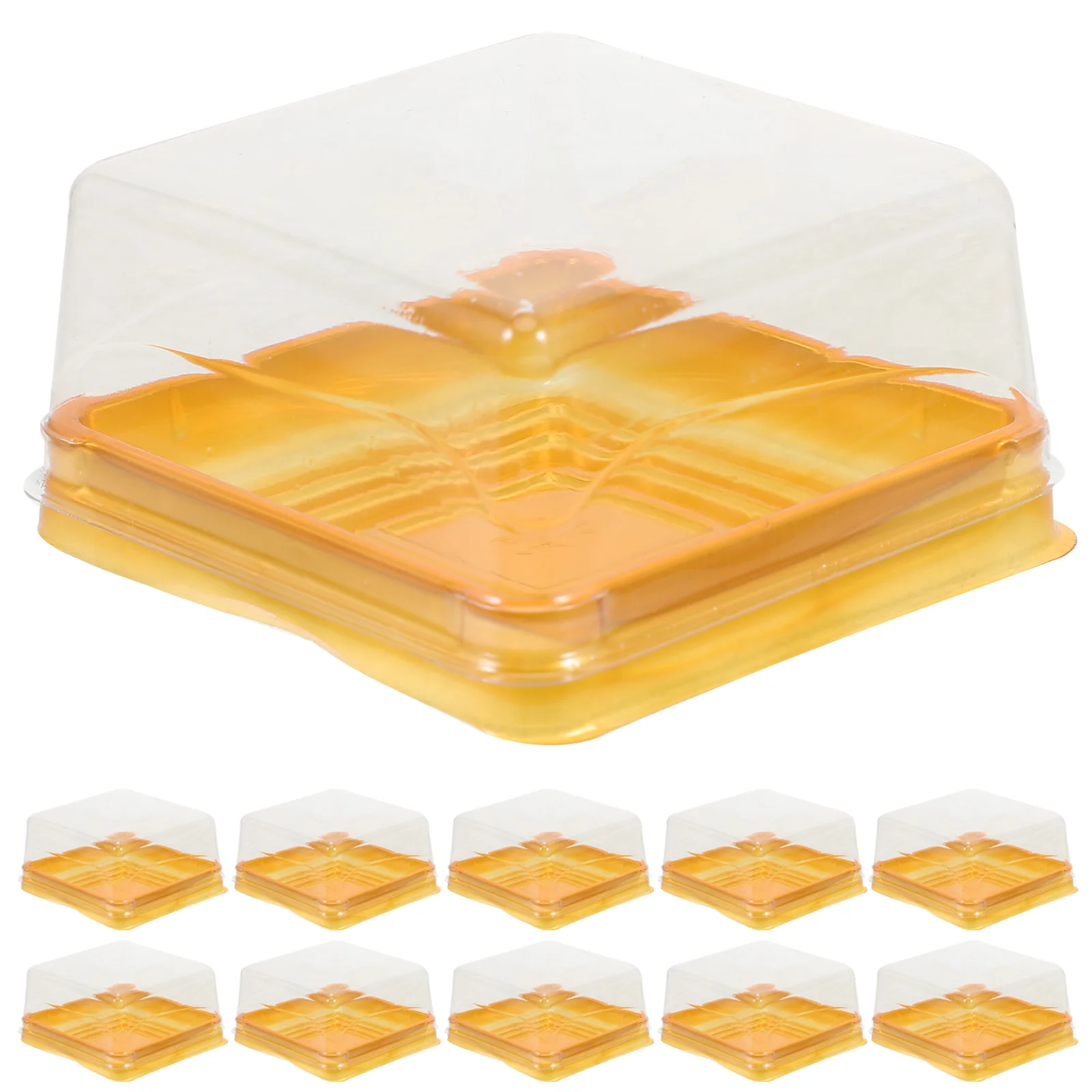 1 Set 100Pcs Plastic 50 Egg-Yolk Puff Packing Box Moon Cake Box Moon Cake Packing Box Egg-Yolk Puff Box