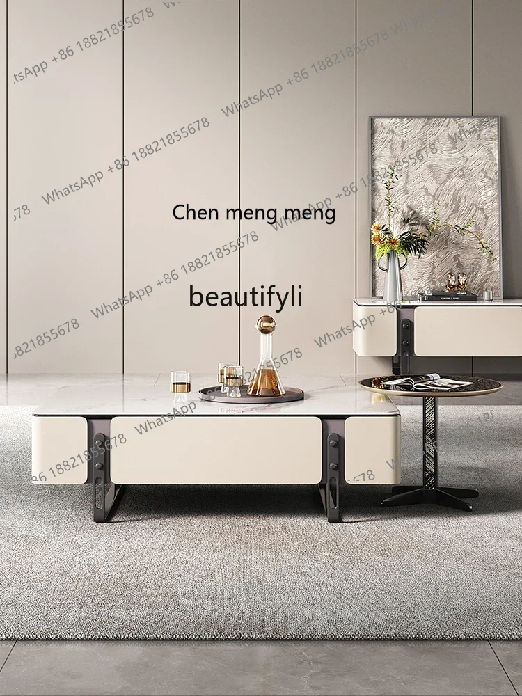 

B7304 ss Microlite Coffee Table TV Cabinet Combination Modern Simple and Light Luxury Italian Minimalist Living Room Furniture