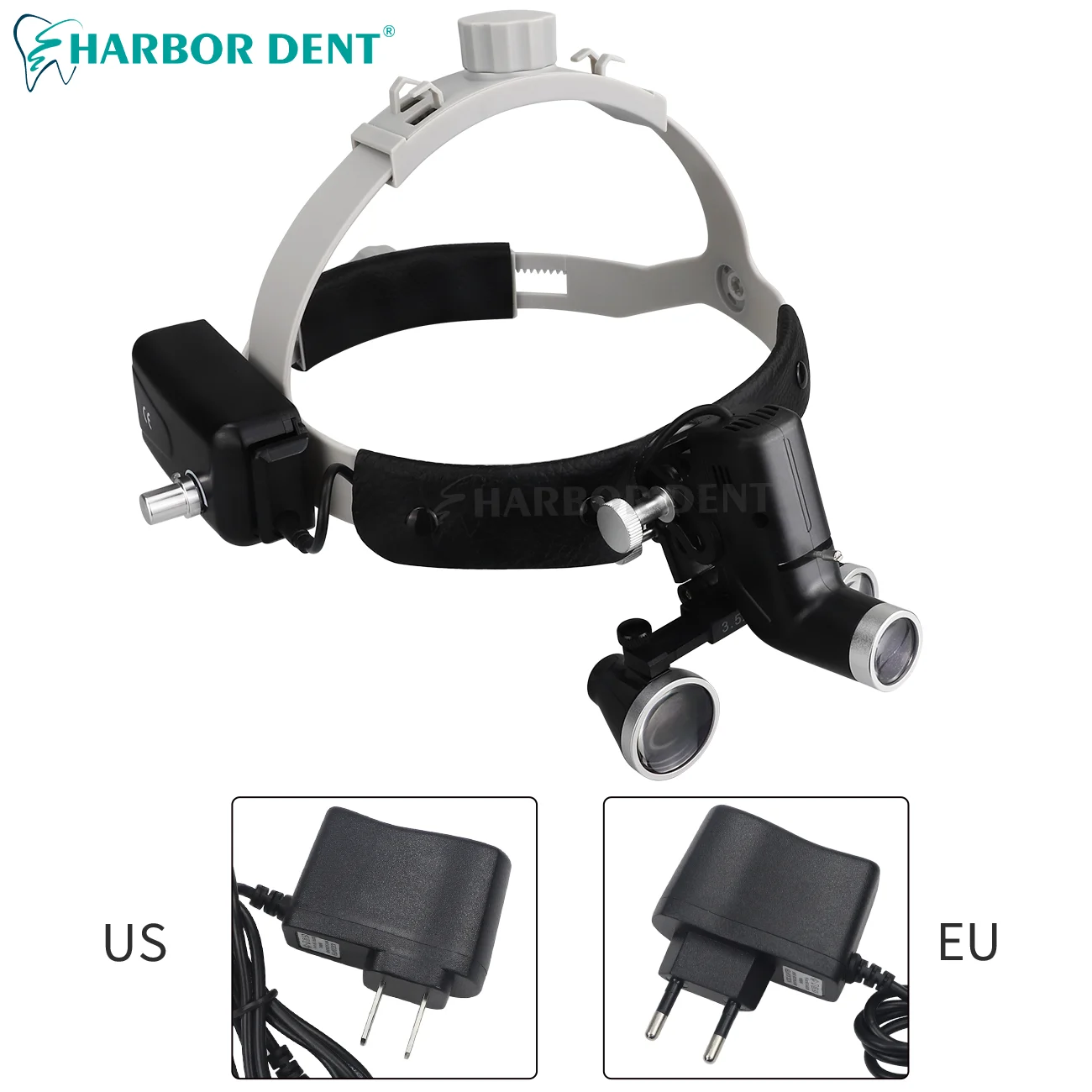 Dental Loupes 2.5X 3.5X Magnifying Glass 5W Ajustable Brightness Spot Surgical Headlight Dentistry Wireless Unit Lamp