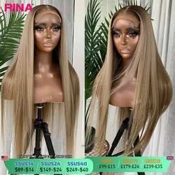 Ombre Blonde 13X6 13X4 Transparent Lace Frontal Wig Straight  Blonde with 1B Roots Wig Human Hair Lace Front Wig 5X5 Closure Wig