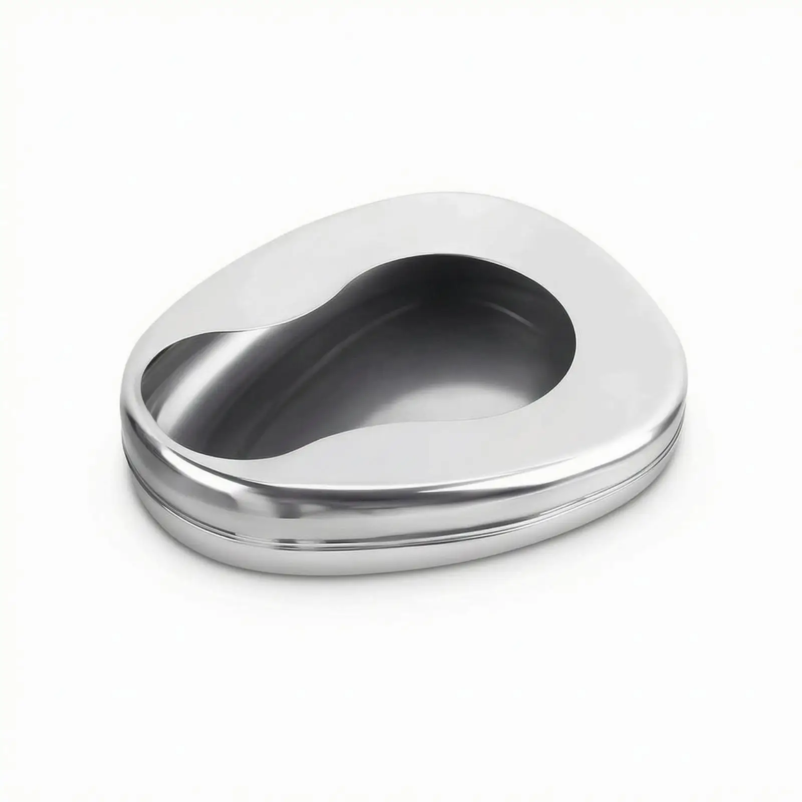 Bedside Bedpan Reusable Stainless Steel Bedpan Heavy-Duty for Bedridden Patients