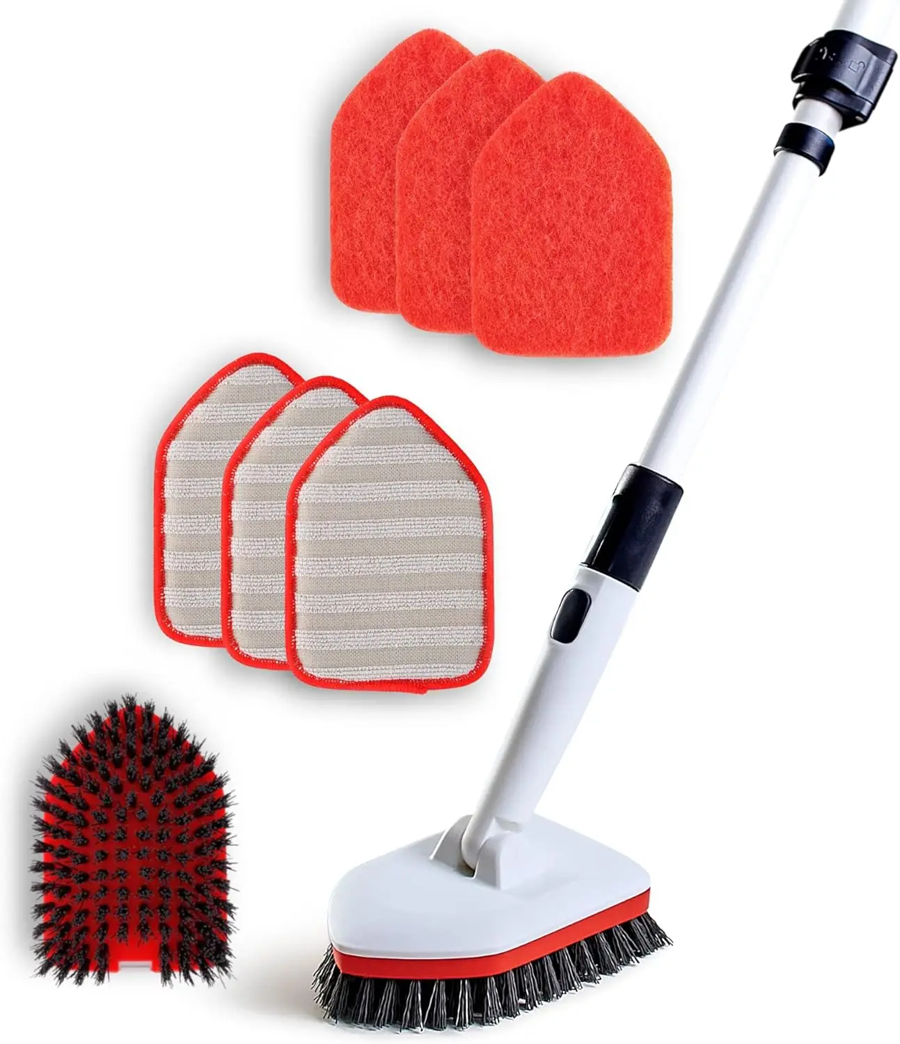 

Набор для душа 3-в-1: удлиненная щетка для чистки с длинной ручкой 58 дюймов, не царапает поверхности - выгодный комплект