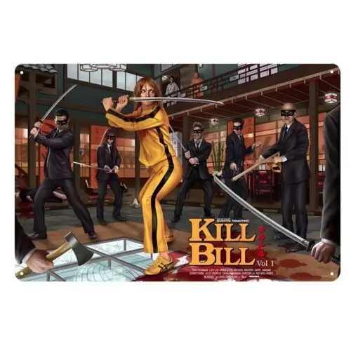 Kill Bill Uma Thurman Quentin Tarantino Movie Metal Poster Tin Sign 20x30cm sign