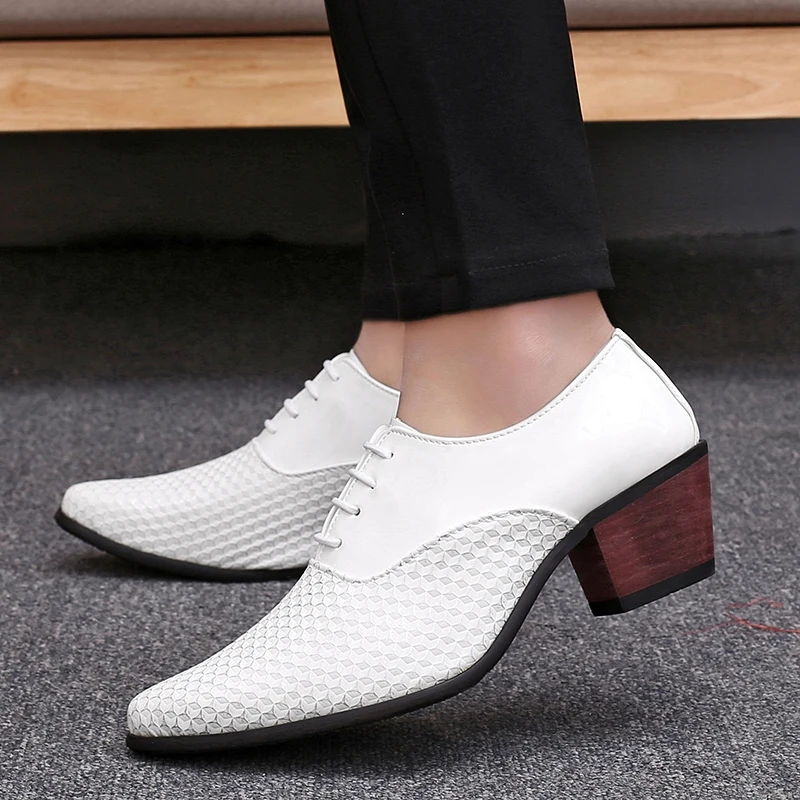 

35-50Luxury Style Men Dress Party Evening Shoes Height Increasing Trendy Stylish Mens Casual Business Formal Shoes Party Oxfords