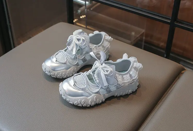 Süße Prinzessin Mary Jane Sneaker für Mädchen mit großer Schleife, verstellbarem Riemen, weicher Sohle, atmungsaktive Sommerschuhe – Detail 3