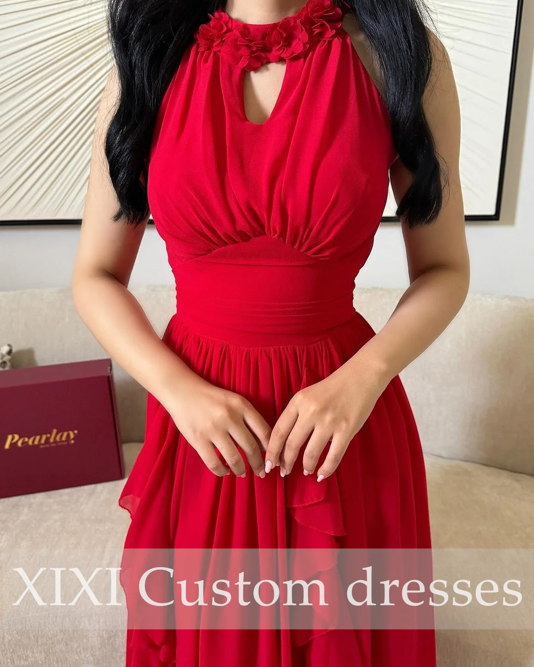 XIXI فساتين سهرة Wedding Party Dress A-Line Halter Zipper Up Luxury Evening Dresses 2024  Formal Occasion Dresses Elegant