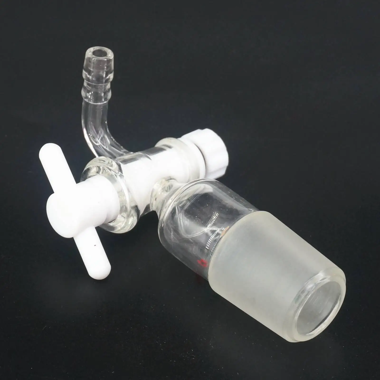 14/23 19/26 24/29 29/32 Joint Lab 90 Degree Adapter With PTFE Stopcock Ware