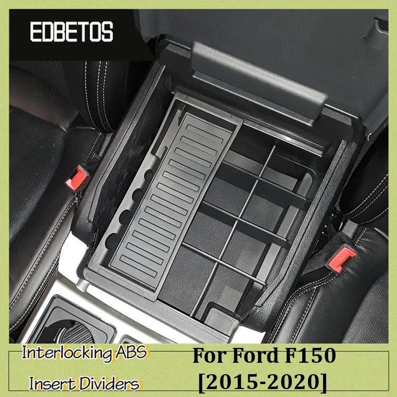 For 2015-2020 Ford F150 Raptor Armrest Box Dividers King Ranch, Platinum, And Limited Editions Full Console w/Bucket Seats Only