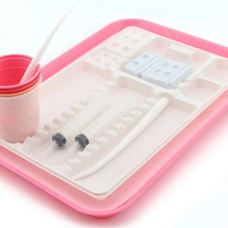 10Pcs Colorful Disposable Instrument Tray Plastic Split Management Trays Placement Box Large Storage Holder Plate