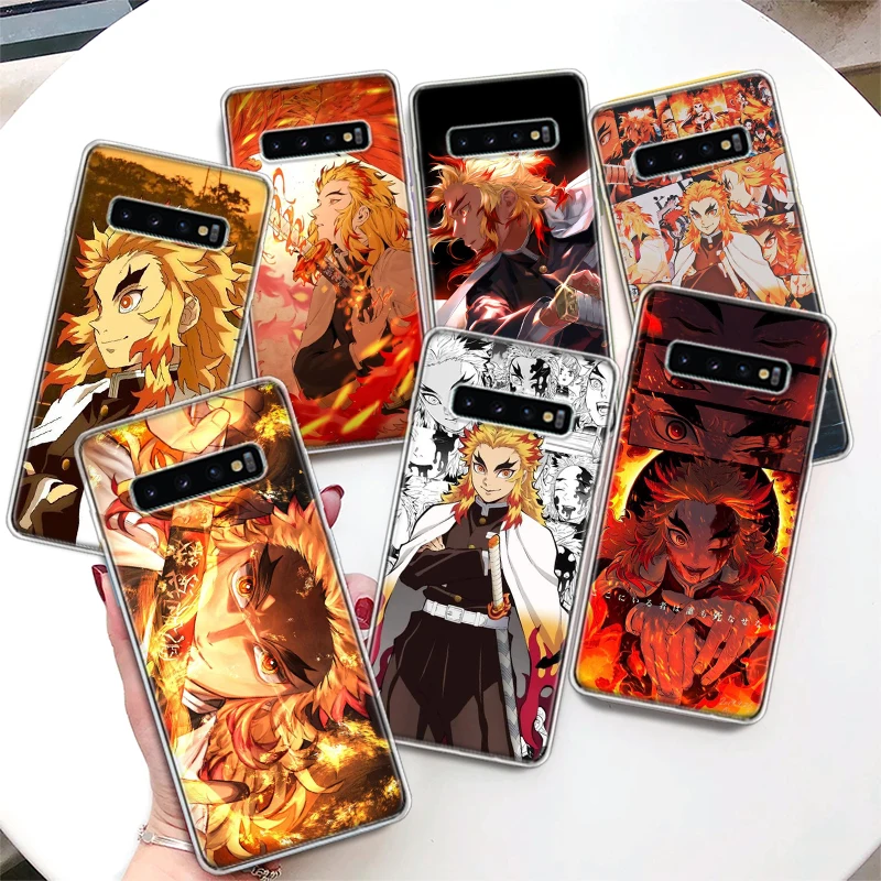 Rengoku Kyoujurou Demon Slayer Kimetsu no Yaiba Phone Case For Samsung Galaxy S24 S23 S22 S21 Ultra S10 Plus S20 FE S10E S9 S8 +