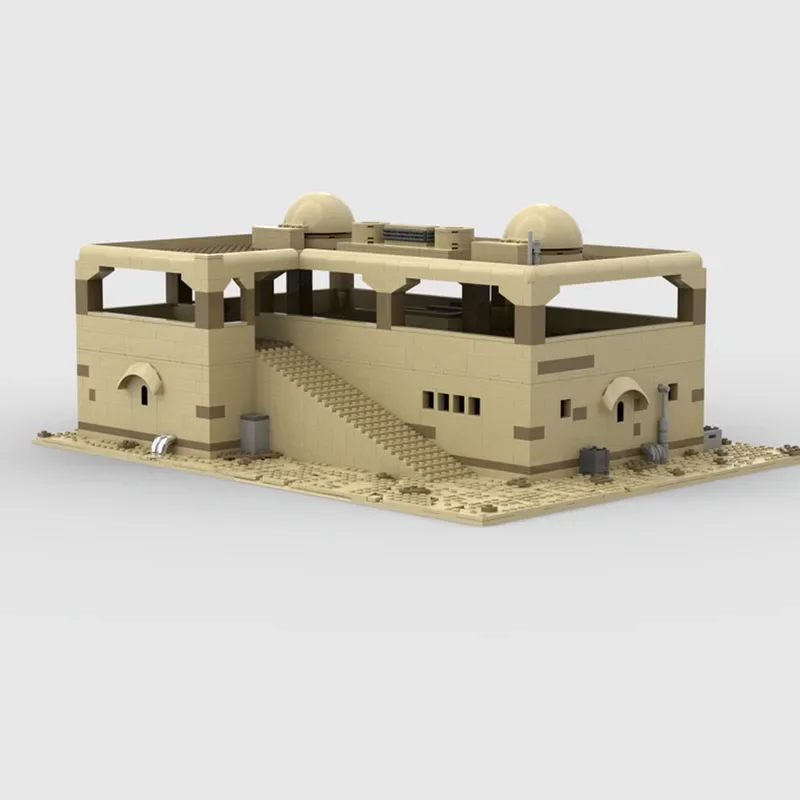 Pianeta Film Moc Building Block Modello di scena Tatooine Modulo di costruzione a doppio strato Blocchi di costruzione Regalo per bambini Giocattolo Set fai da te