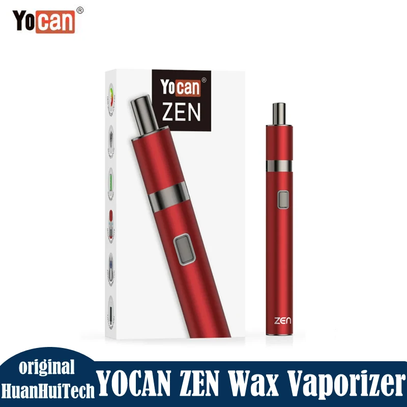 Oryginalny wosk Zen Yocan waporyzator akumulator 650mAh regulowane napięcie 2.8V/3.2V/3.6V z C4-DE parownik E-papierosowym o pojemności 1,6 ohm