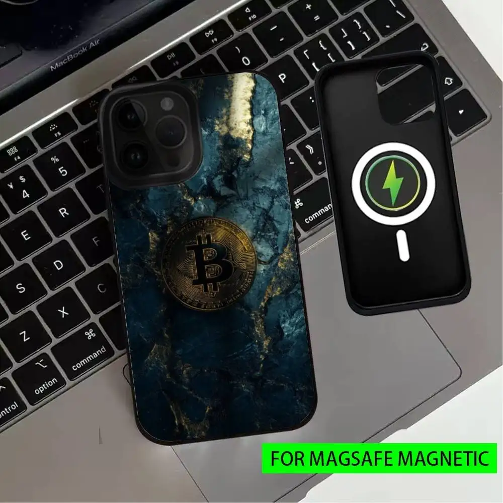 حافظة هاتف B-Bitcoin D-Digital C-Currency لهاتف iPhone17,16,15,14,13,12,11 Plus، Pro Max Magnetic للشحن اللاسلكي Magsafe #6