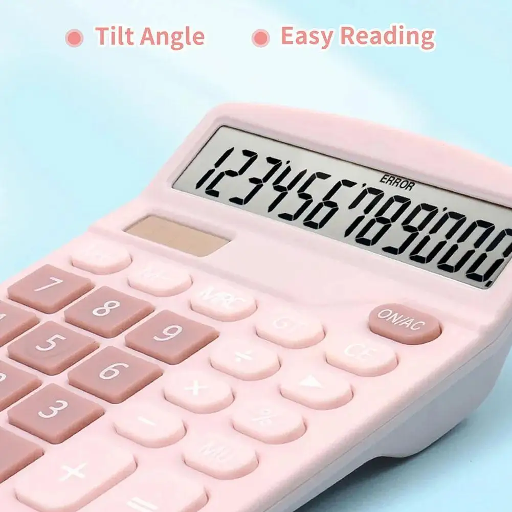 12 Digits Electronic Calculator Solar Calculator Dual Power Supply Calculator for Home Office School Financial Accounting Tools view 3