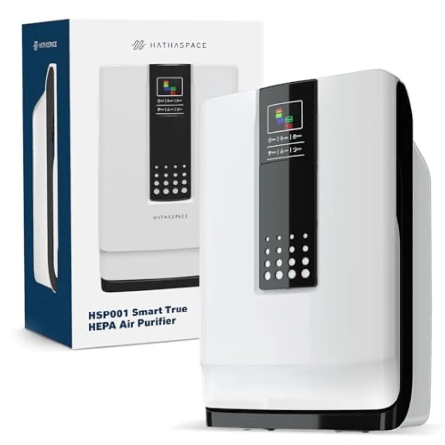 

Очиститель воздуха HATHASPACE HSP001 True HEPA для дома: удаляет 99,9% пыли, дыма, шерсти животных, запахов, летучих органических соединений, охватывает площадь до 700 кв. футов. Фт Куай
