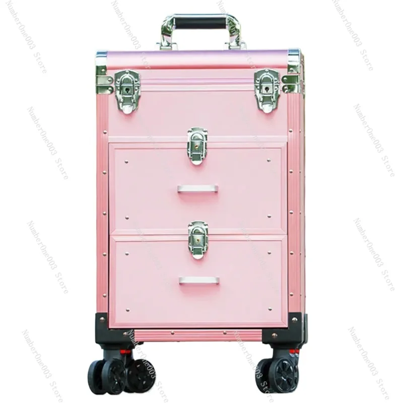 

Large Capacity Professional Makeup Bag Luggage Artist Trolley Case Travel Nail Storage Makeup Suitcase Rolling Tattoo Toolbox