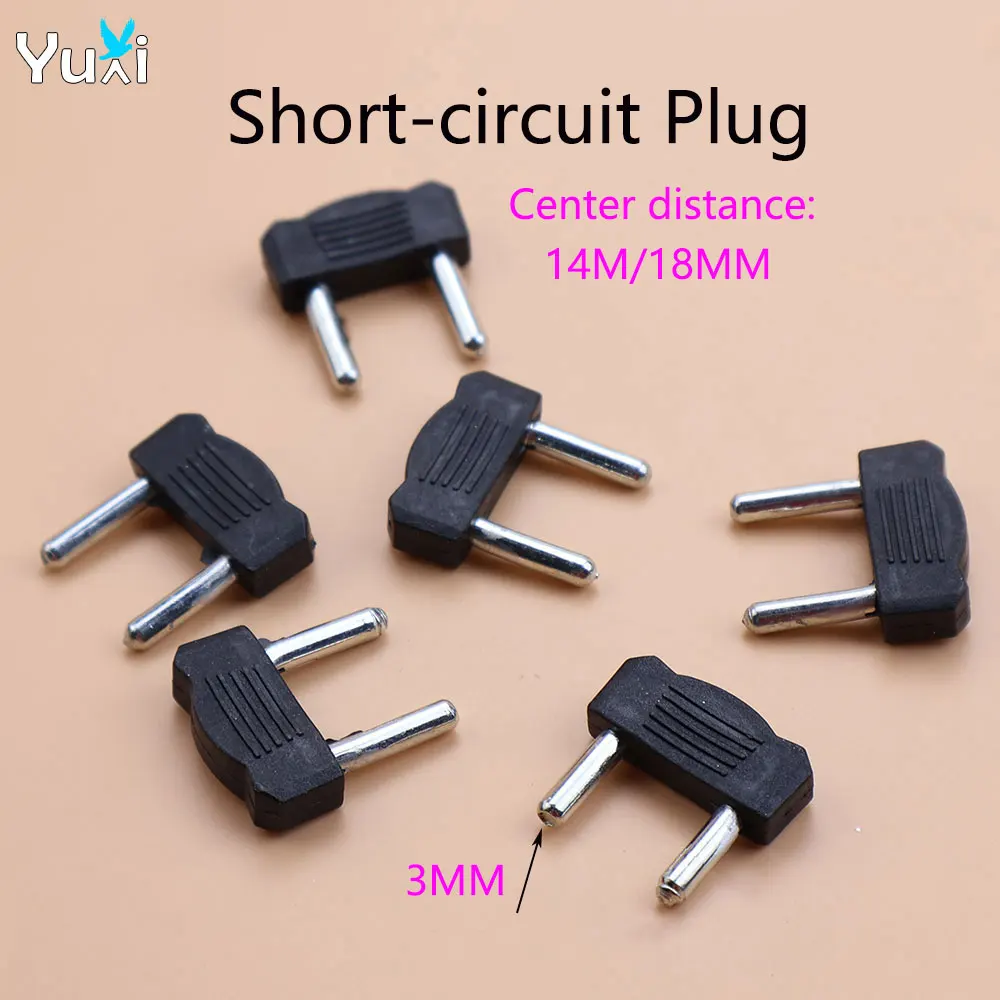 Yuxi 10piece 3mm short-circuit plug RCA audio and video wiring terminal banana plug center distance 14mm/18mm connector plug