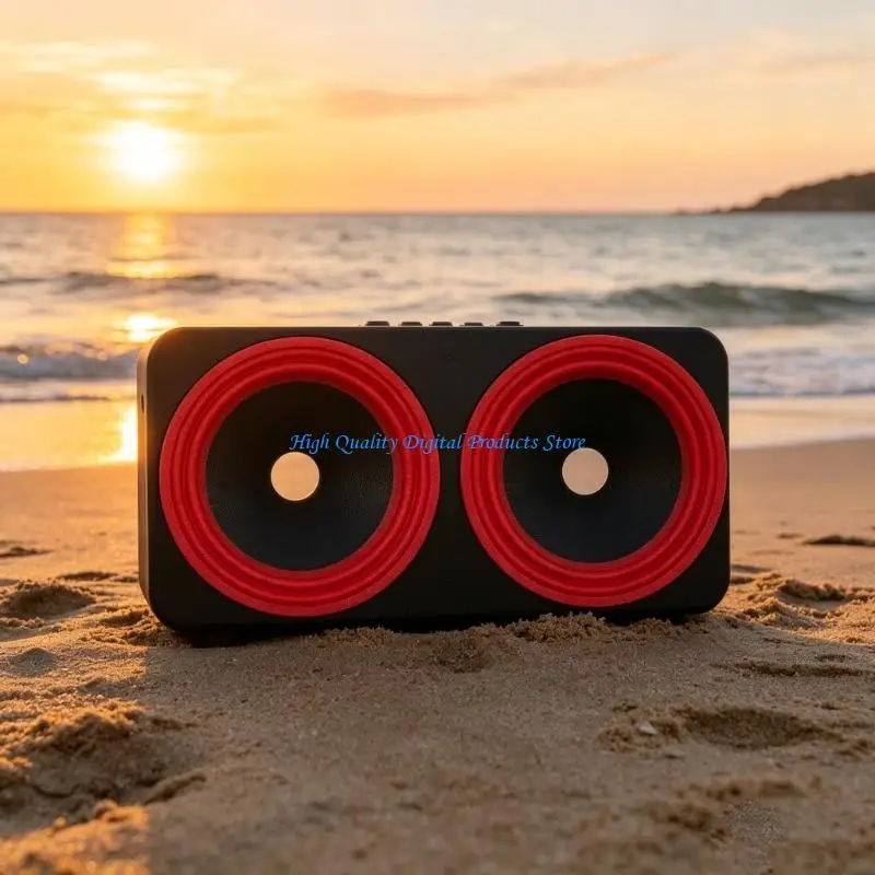 U2JE Sound Speaker Cones Repair Part With Red Foam Surround for DIY Woofer Rebuild and Home Cabinet