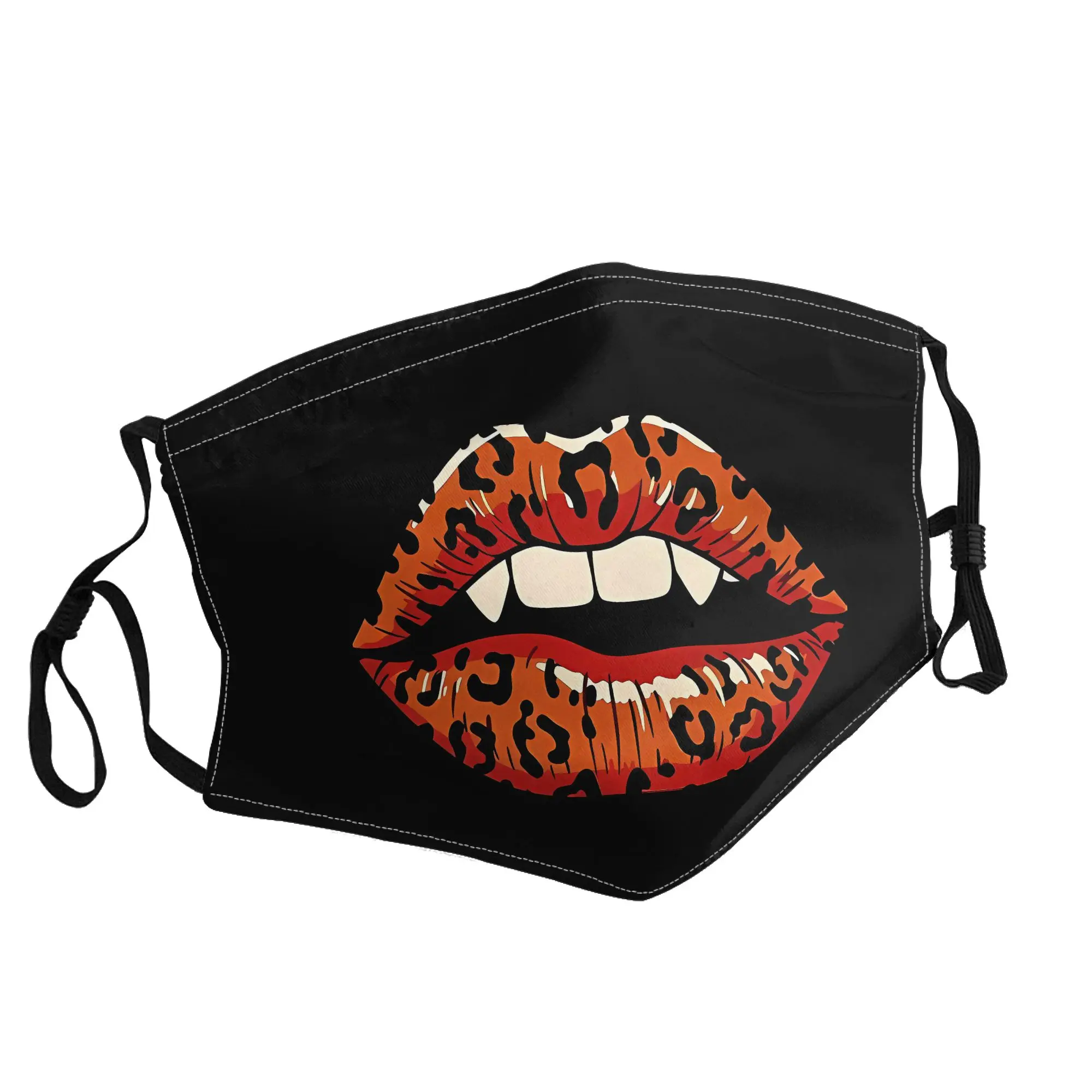 

Vampire Leopard Print Lips Journal Mask Unisex Outdoor Fashion Printed