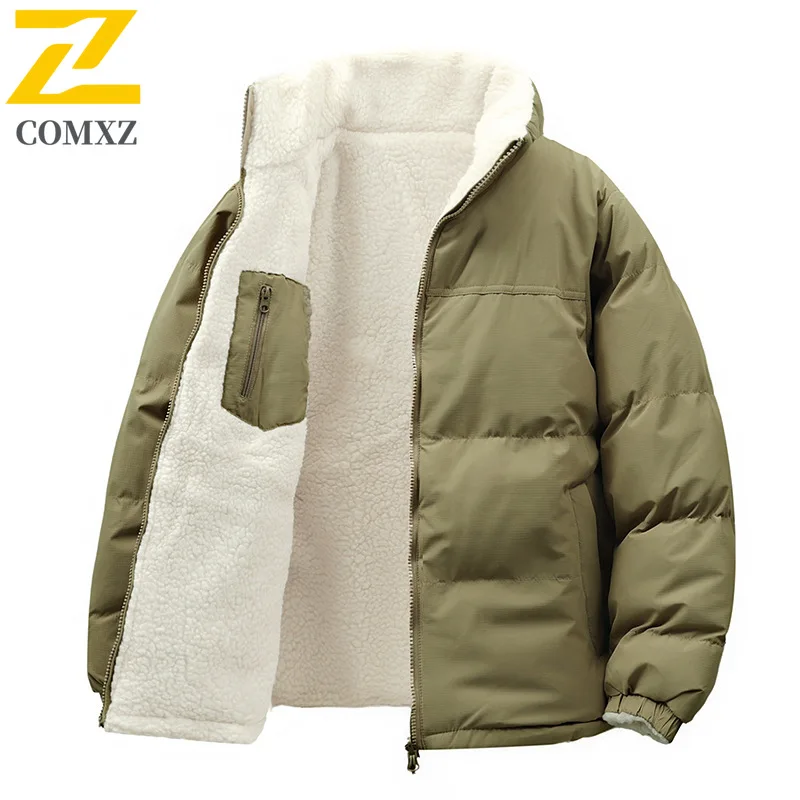 سترة COMXZ للرجال سروال قصير للأعمال غير رسمي بقصة ضيقة وياقة واقفة مقاوم للماء معطف مقاوم للرياح للتنزه والتخييم والصيد 2025 #3