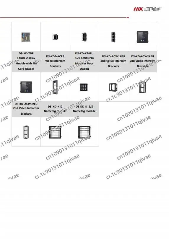 DS-KD8003-IME1  สถานีประตูแบบแยกส่วนรุ่น KD8 Series Pro