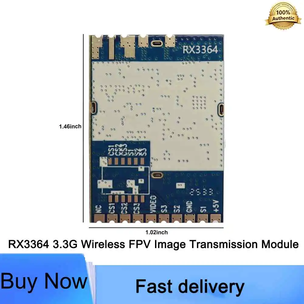 RX3364 3.3G Wireless FPV Image Transmission Module Simulates Wireless Audio And Video Transmission And Reception Module