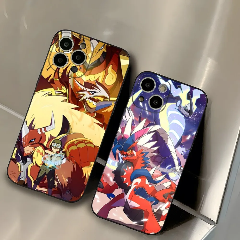 Cartoon Anime Digimon Phone Case Apple for iphone 15 Pro Max 14 Pro 13 Mini 11 12 Xr X Xs 6s 6 7 8 SE Plus Design Back Cover