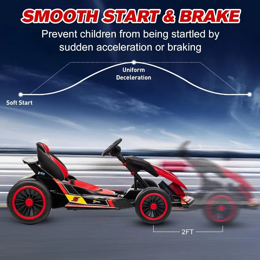 24 فولت طفل الذهاب كارت الانجراف سيارة 7AH بطارية تعمل بالطاقة مركبة كهربية مع 1502 محركات لينة بدء الموسيقى القرن التزمير والسلامة Bel #4