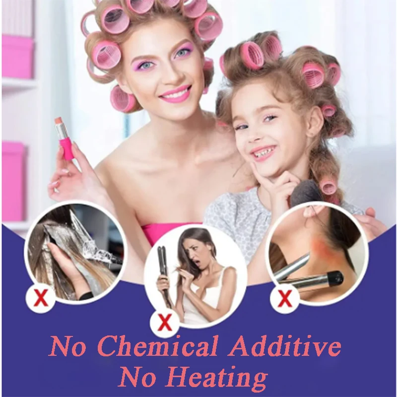 Self Grip Hair Roller Heat Free Hair Roller Fluffy Salon Hair Roller Hair Bangs Hair Roller Self Adhesive DIY Curling Tools